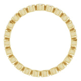 14K Yellow 1/3 CTW Natural Diamond Eternity Band Size 6