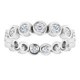 14K White 9/10 CTW Natural Diamond Eternity Band Size 6