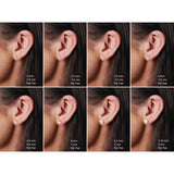 14K Rose Gold 2.5 mm Natural Blue Zircon Earrings