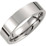 Titanium 6 mm Comfort-Fit Flat Band Size 12