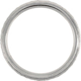 Titanium & 18K Rose Gold-Plated Inlay 7 mm Beveled-Edge Band Size 10.5