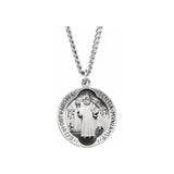 Sterling Silver 18.5 mm St. Benedict Medal 18" Necklace