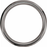 Tungsten 6 mm Beveled-Edge Inlay Band Size 12.5