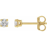 14K Yellow Gold 1/3 CTW Lab-Grown White Diamond Earrings