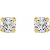 14K Yellow Gold 1/5 CTW Lab-Grown White Diamond Earrings