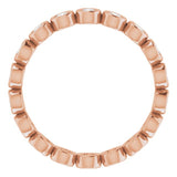 14K Rose 1/2 CTW Lab-Grown Diamond  Eternity Band Size 5