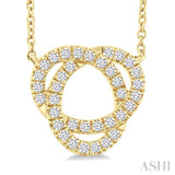 1/4 Ctw Trinity Round Cut Diamond Fashion Pendant With Chain in 10K Yellow Gold