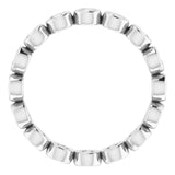 14K White 1/2 CTW Lab-Grown Diamond  Eternity Band Size 6.5