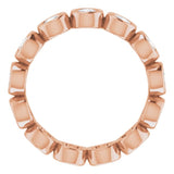 14K Rose 1 1/6 CTW Lab-Grown Diamond  Eternity Band Size 6.5