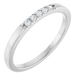 Platinum .08 CTW Lab-Grown Diamond French-Set Anniversary Band