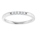 Platinum .08 CTW Lab-Grown Diamond French-Set Anniversary Band