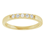 14K Yellow 1/6 CTW Lab-Grown Diamond French-Set Anniversary Band