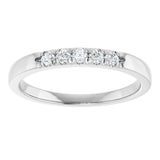 Platinum 1/6 CTW Lab-Grown Diamond French-Set Anniversary Band