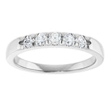 14K White 1/3 CTW Lab-Grown Diamond French-Set Anniversary Band