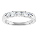 14K White 1/2 CTW Lab-Grown Diamond French-Set Anniversary Band