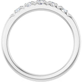 Platinum 1/2 CTW Lab-Grown Diamond French-Set Anniversary Band