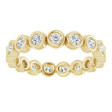 14K Yellow 1/2 CTW Natural Diamond Eternity Band Size 5.5