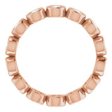 14K Rose 9/10 CTW Natural Diamond Eternity Band Size 5.5