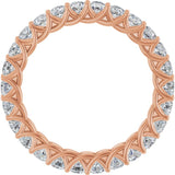 14K Rose 1 3/8 CTW Natural Diamond Eternity Band