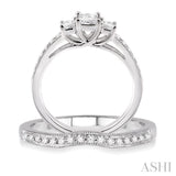 Past Present & Future Diamond Wedding Set