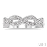 Silver Infinity Shape Diamond Ring