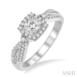1/4 Ctw Diamond Semi-mount Engagement Ring in 14K White Gold