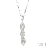 Silver Infinity Shape Diamond Pendant