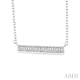 Silver Bar Diamond Pendant