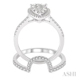 Pear Shape Lovebright Bridal Diamond Wedding Set