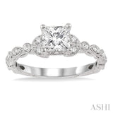 Light Weight Diamond Engagement Ring