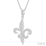 Diamond Fleur De Lis Pendant