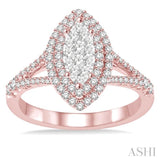 Marquise Shape Lovebright Diamond Ring