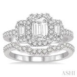 Past Present & Future Diamond Wedding Set