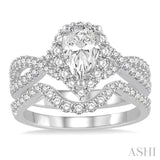 Pear Shape Diamond Wedding Set