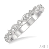 1/5 Ctw Marquise & Square Mount Round Cut Diamond Stack Band in 14K White Gold