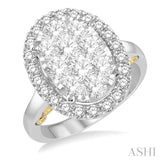 Oval Shape Lovebright Diamond Ring