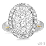 Oval Shape Lovebright Diamond Ring