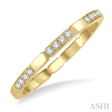 1/10 ctw Round Cut Diamond Block Stackable Ring in 14K Yellow Gold