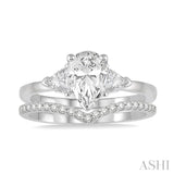 Pear Shape Diamond Wedding Set