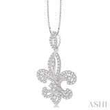 Diamond Fleur De Lis Pendant