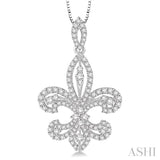 Diamond Fleur De Lis Pendant