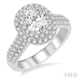 Oval Shape Semi-Mount Diamond Engagement Ring