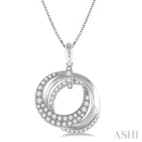 3/4 Ctw Round Cut Diamond Pendant in 14K White Gold with Chain