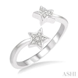 Twin Star Open Light Weight Diamond Fashion Ring