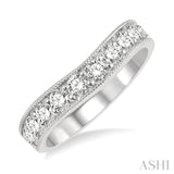 Diamond Curved Wedding Band