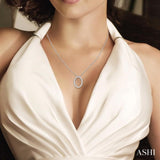 Oval Shape Diamond Pendant