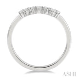 Diamond Curved Chevron Wedding Band