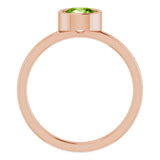 Bezel-Set Solitaire Ring