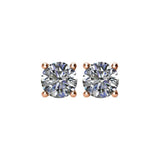 Round 4-Prong Lightweight Stud Earrings