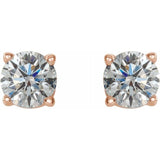 Round 4-Prong Lightweight Stud Earrings